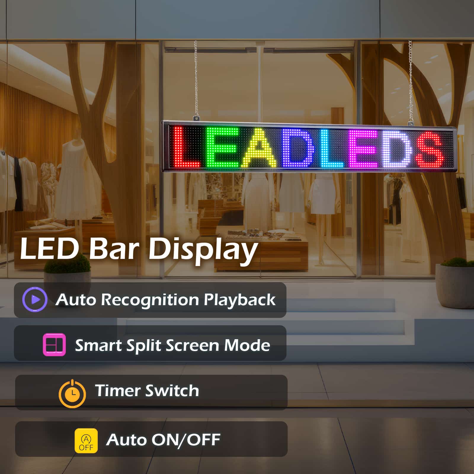 Leadleds LED Sign Board Smartphone App Programming Screen