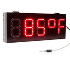 Leadleds Large Outdoor LED Temperature Sign Displaying Bright Red Digits Weatherproof Wall Mount Thermometer Display