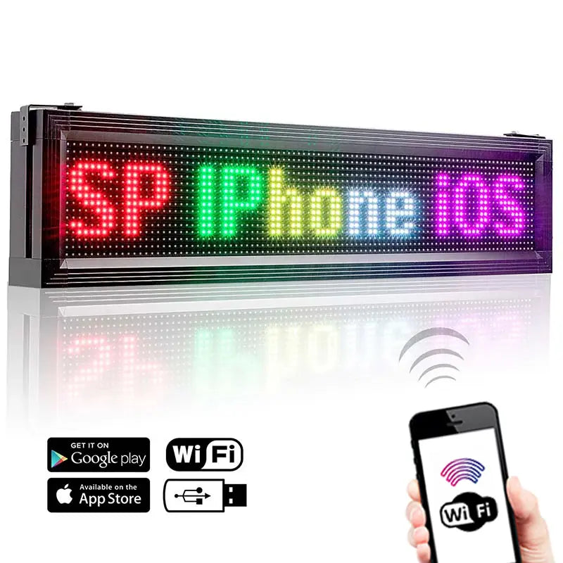Leadleds Outdoor Business LED Sign 41in Waterproof 7 Color Scrolling Display for Storefront Shop