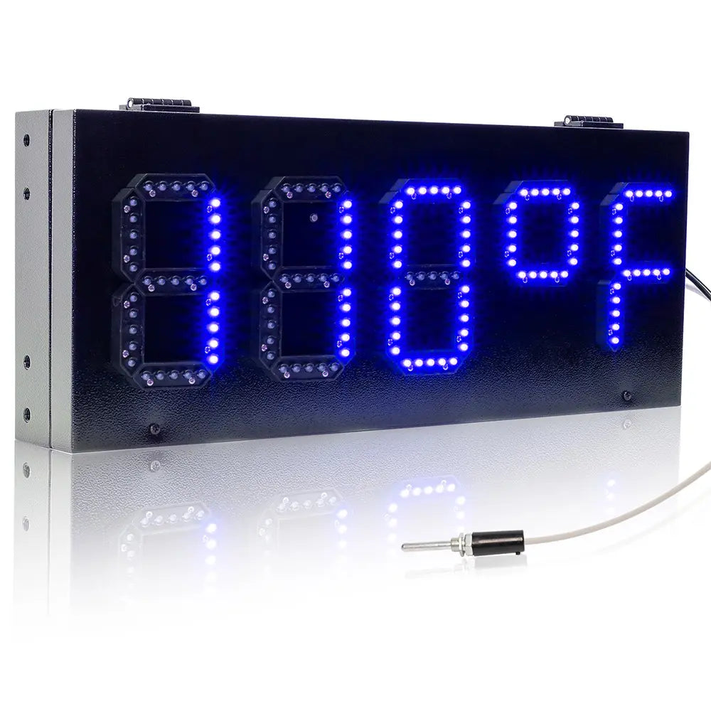 Leadleds Outdoor LED Thermometer Sign Showing Super Bright Red Digital Temperature Display for Business Storefront