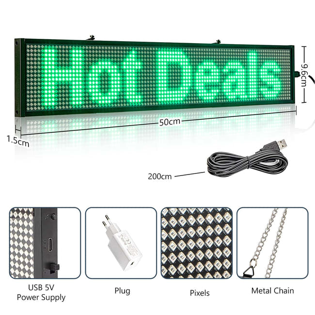 Leadleds Ultra Thin Aluminium Frame LED Message Board 20 Inch Secondary image
