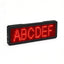 Leadleds blue programmable LED badge displaying VIP text and custom crown icon on 11x44 matrix screen
