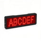 Leadleds blue programmable LED badge displaying VIP text and custom crown icon on 11x44 matrix screen