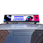 Leadleds double-sided car roof LED sign silver-white and black aluminum frame comparison WiFi USB 4G programmable
