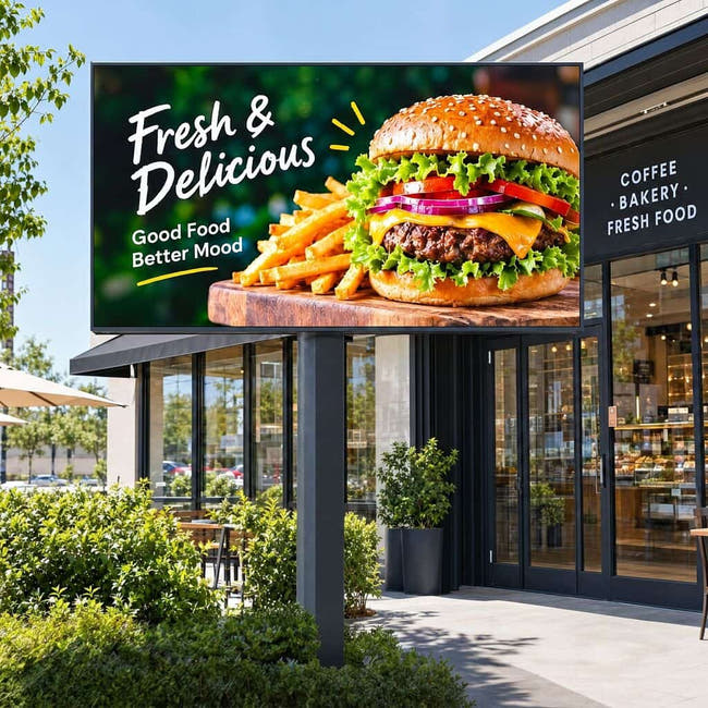 Leadleds 5x3 ft outdoor P4 full color LED billboard display screen with high brightness daylight readable panel Hauptbild
