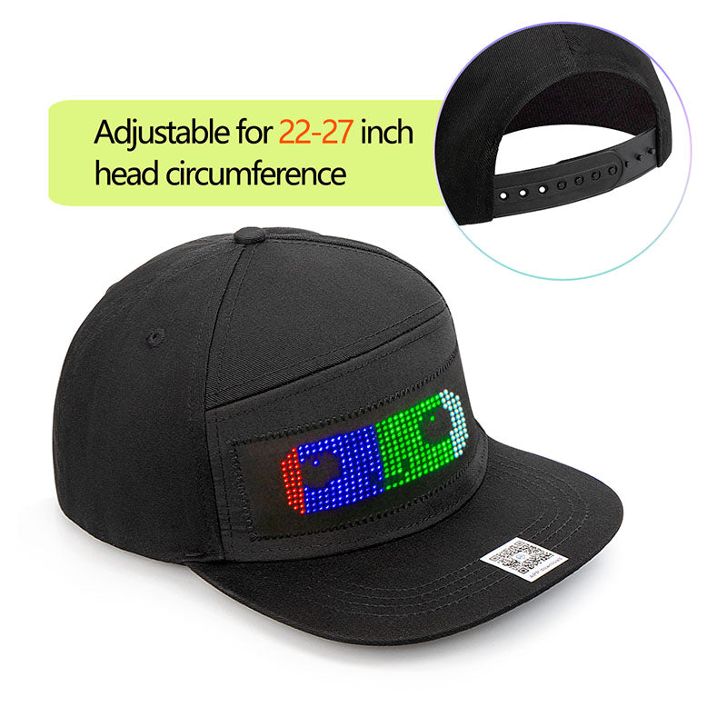 led text hat