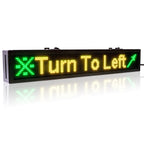 Offline running asynchronous LED message signboard with dual program signal trigger functionality