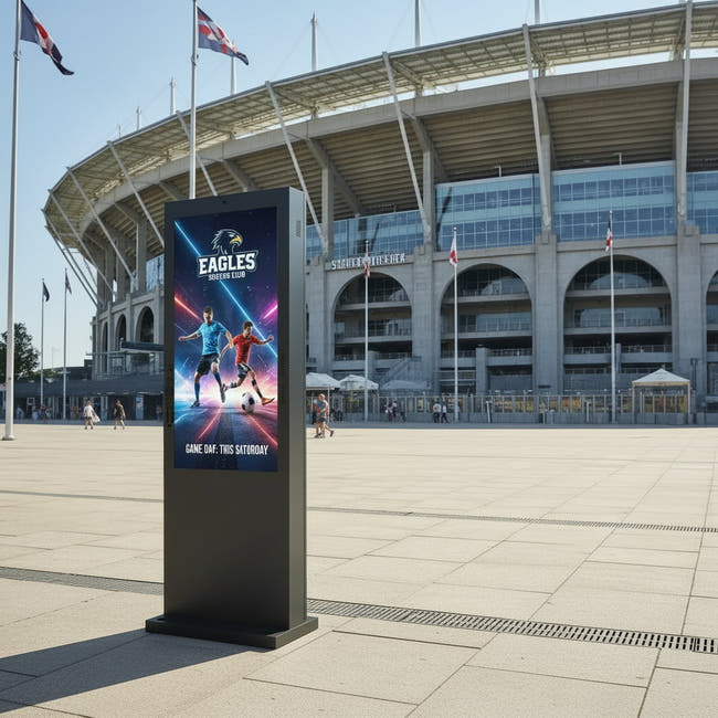 Outdoor LCD advertising display kiosk double sided 1500 nits high brightness Main image