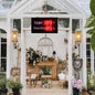 Outdoor LED digital thermometer sign Fahrenheit humidity display, bright red LED digits battery powered weatherproof