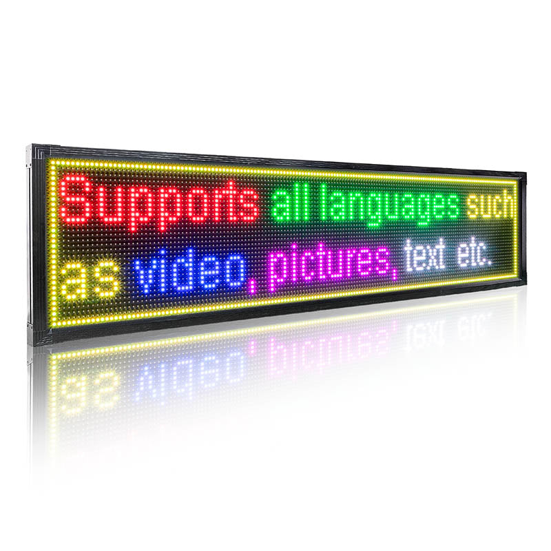 66x15in Electronic Led Panel Outdoor Waterproof Full Color Super Bright Message by LAN Programming Secondary image