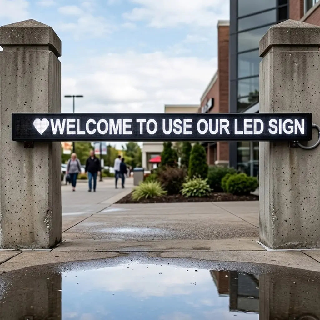 Outdoor waterproof programmable LED panel sign