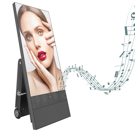 Portable LED display with built-in audio