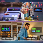 Portable flexible LED advertising poster for retail storefront window display