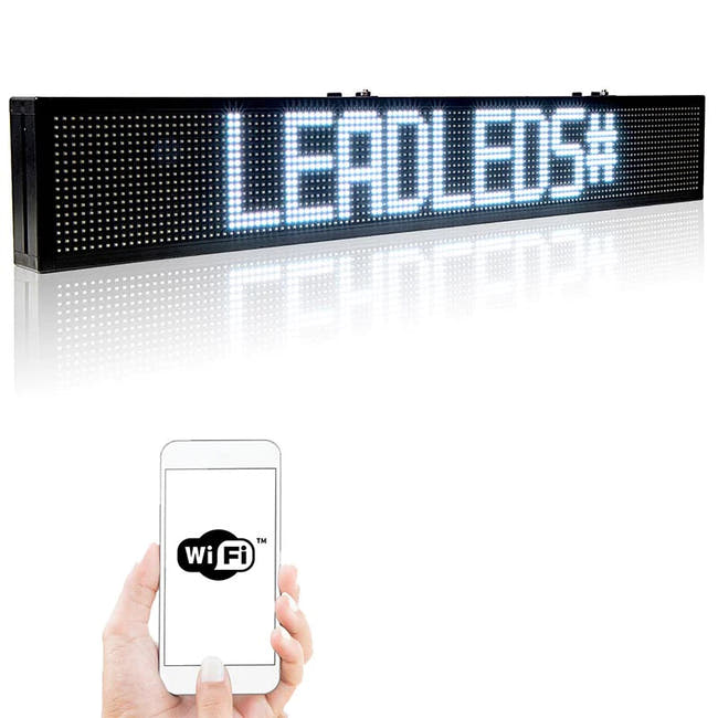 Leadleds WiFi LED Bar Signs Scrolling White Messages Main image