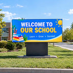 Programmable outdoor LED display for business advertising and announcements
