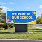 Programmable outdoor LED display for business advertising and announcements