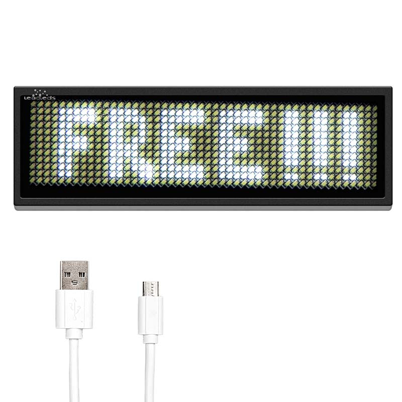 Reusable LED Name Badge