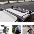 Car roof rack system on a white car with additional images showing different views and features.