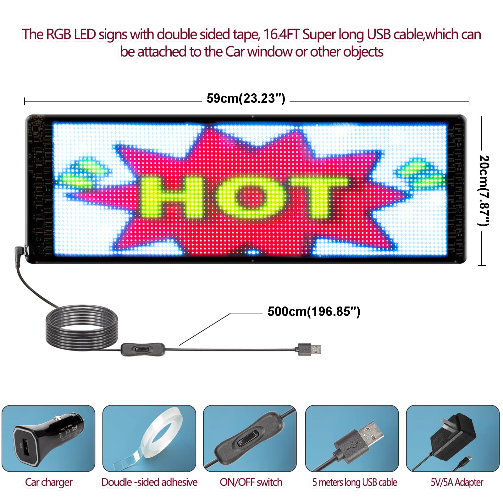 Slim flexible LED circuit board folded showing portability and thin design