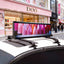 Smartphone WiFi app controlling content on Leadleds LED car roof sign