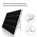 Solar panel with mounting racks