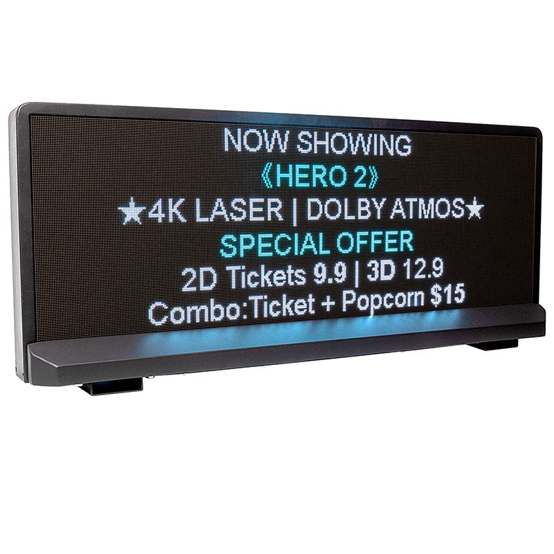 Truck roof LED safety message board