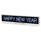 LED sign displaying 'Happy New Year' on a white background