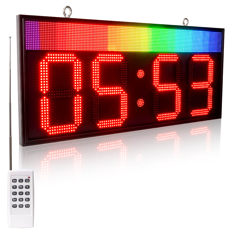 Led Message Clock Ac Leadleds 52 in Super Bright LED Clock Outdoor Display Programmable Mes ...