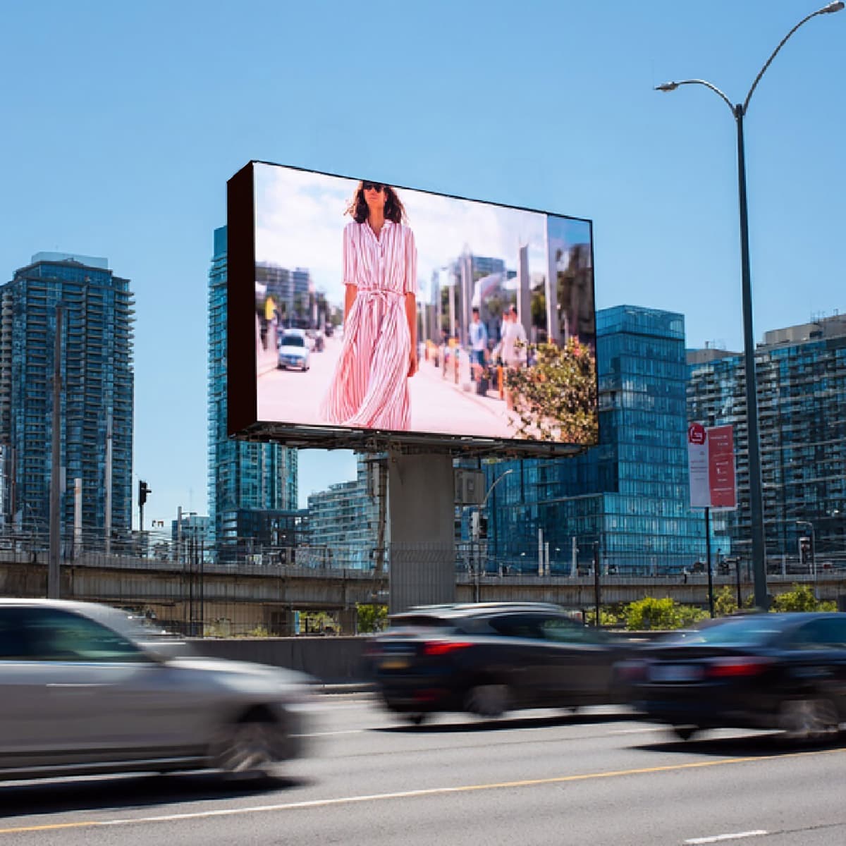 Waterproof outdoor LED cabinet display board with IP65 rating for commercial advertising Main image