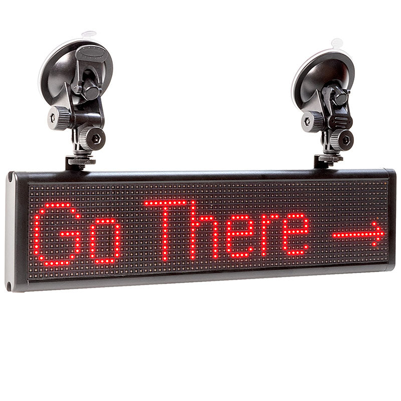 led sign see through tinted windows