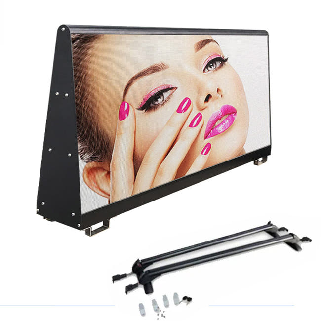 Leadleds Roof Top Sign Advertising Messages Board Two Sides Visibility for Vehicles Main image