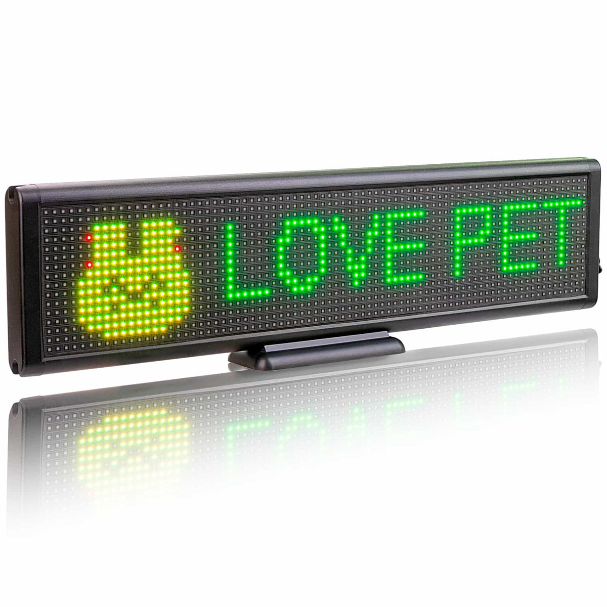 Leadleds modern office desk LED message display for reception areas and workplaces