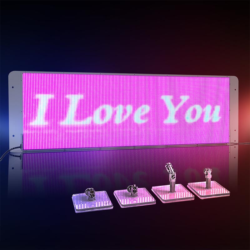 Led Rear Car Sign Leadleds Transparent Rear Window Car Sign LED Panel Full Color High Br ...