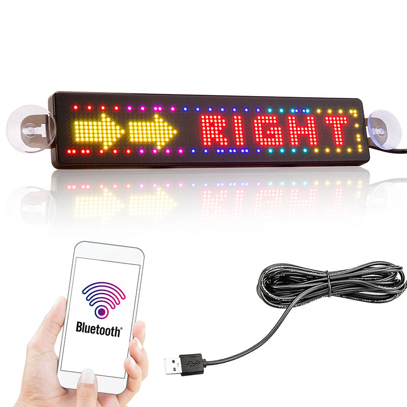 Leadleds USB LED Car Sign DC5V Fullcolor Display Electronic Signage Bluetooth Control Image principale du produit