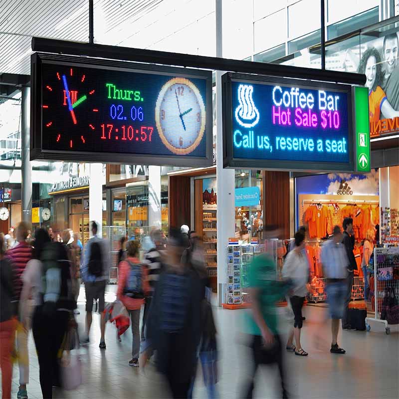 Leadleds Programmable Led Signs Outdoor Led Screen Full Color Advertising Business Sign, 41 x 15in