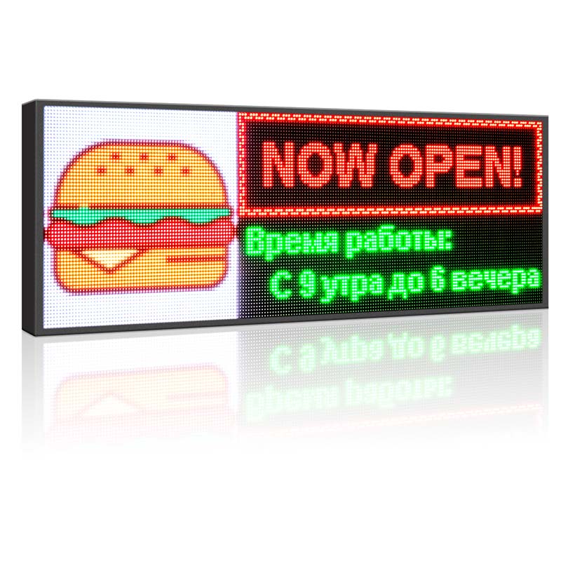 Leadleds 52 in Programmable Led Video Sign Board Double Sided