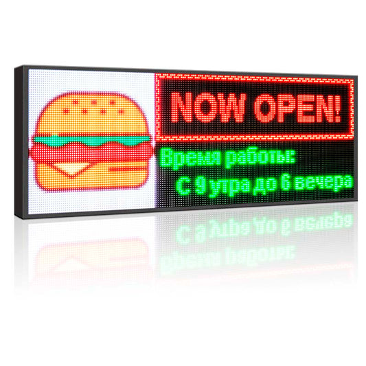 Leadleds 52 in Programmable Led Video Sign Board Double Sided