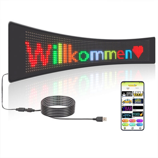programmable digital car sign flexible