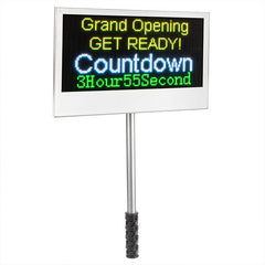 Digital countdown timer sign for grand opening