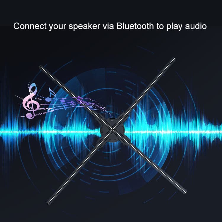 Indoor holographic advertising display fan with rotating LED blades