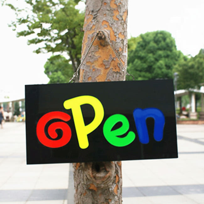 Leadleds Waterproof LED Neon Open Sign Epoxy Resin Red Yellow Flashing Light Главное изображение товара