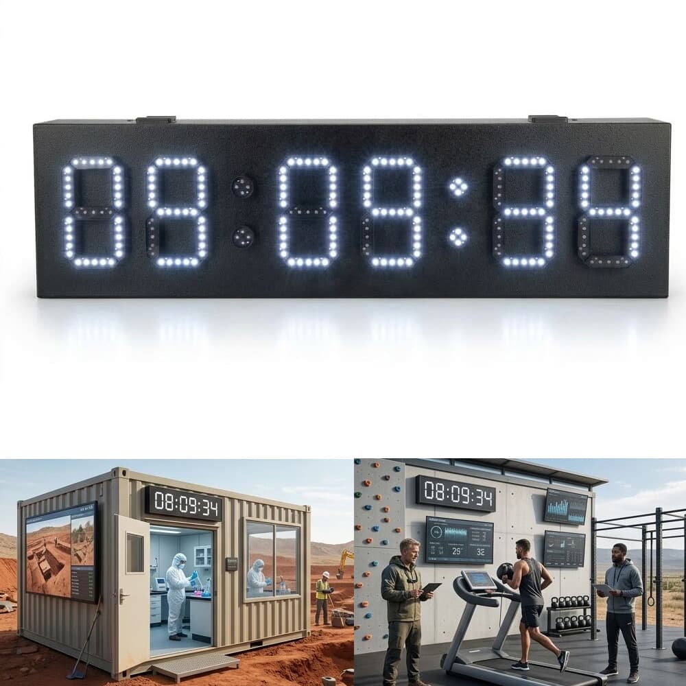 large outdoor temperature display board with white LED Imagen principal del producto