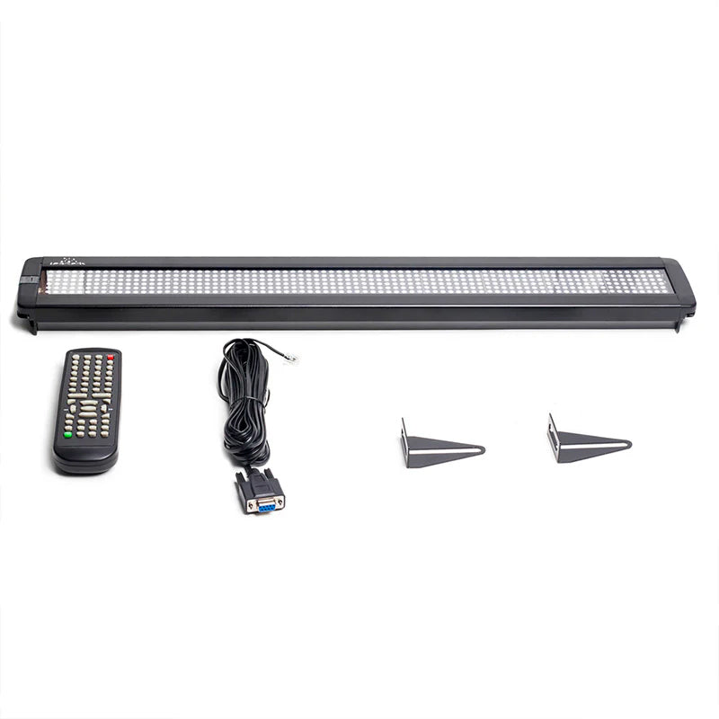 LED light bar with remote control, cable, and mounting brackets
