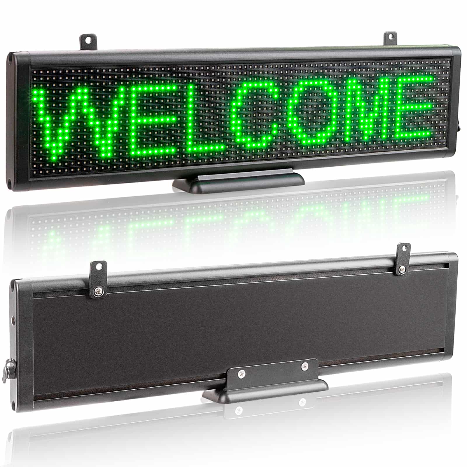 led sign with base and brackets