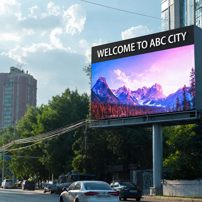 LED billboard with printed logo Main image