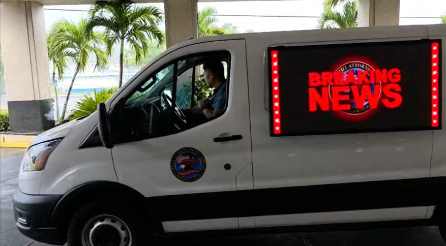 Car LED Sign Display – WiFi Controlled Scrolling Message Board for Vehicle Advertising | Leadleds