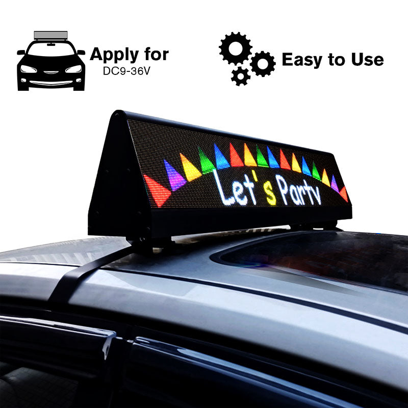 Leadleds 38 in Programmable Car Top Signs for Sale, Double Sided Led Screen
