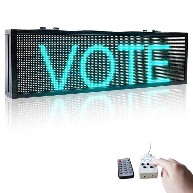 Leadleds Scrolling Led Sign Board with Keyboard Selected Message Quickly Display Main image