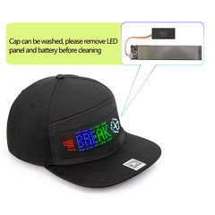 led hat for party scrolling messages
