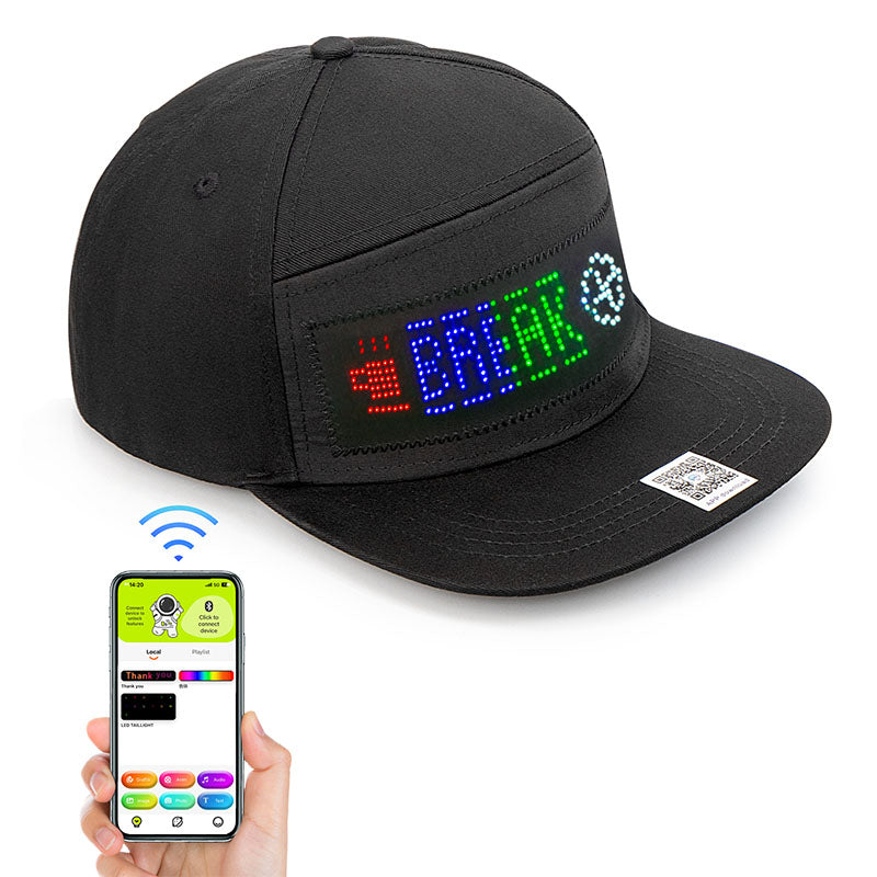 Leadleds Fixed Multicolor Led Sign Hat Scrolling Message by Bluetooth Program Secondary image